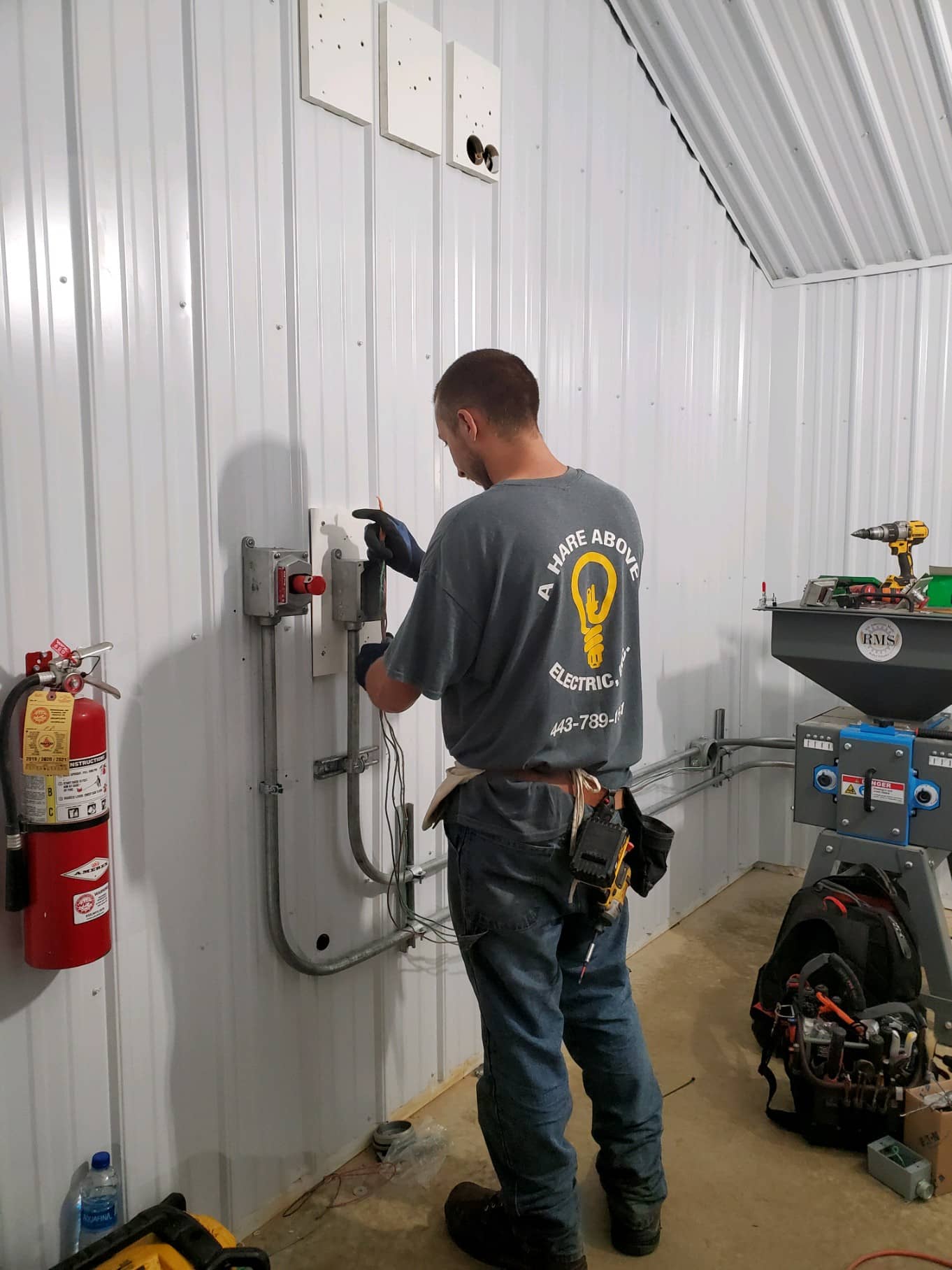 Commercial electrical work by A Hare Above Electric