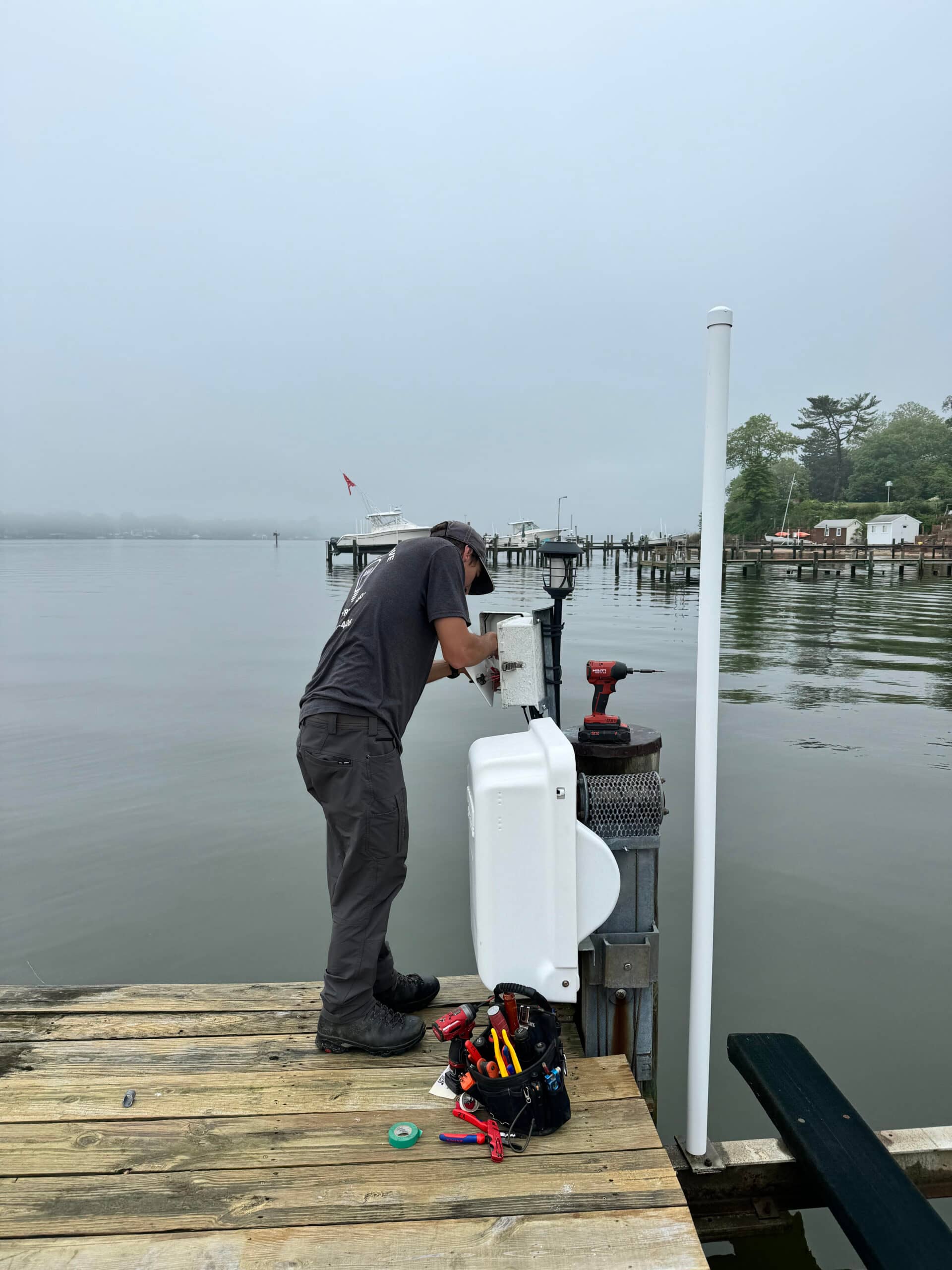 Marinas/Docks electrical work by A Hare Above Electric